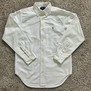 Boys White Button Down by Ralph Lauren Shirt